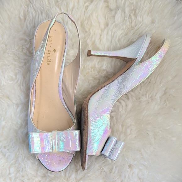 kate spade Shoes - KATE SPADE IRIDESCENT HEELS SIZE 7 1/2